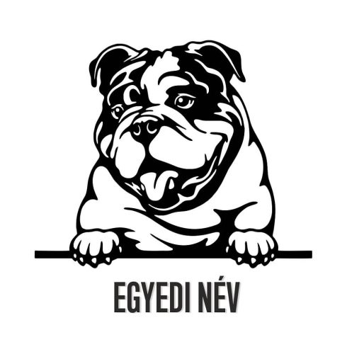 Egyedi Angol bulldog matrica