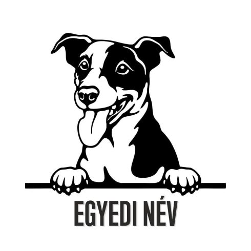 Egyedi neves Jack russel matrica