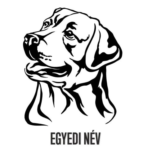 Egyedi neves Labrador matrica